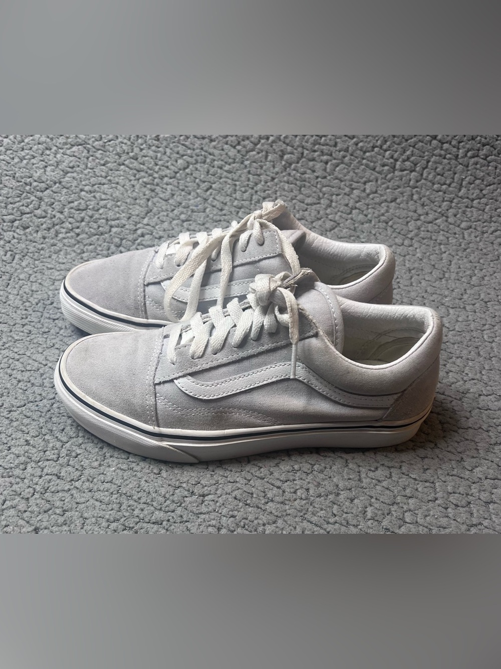 VANS Suede Low Top Sneakers Gray Lace-Up Men’s US 5.5 Casual Round Toe